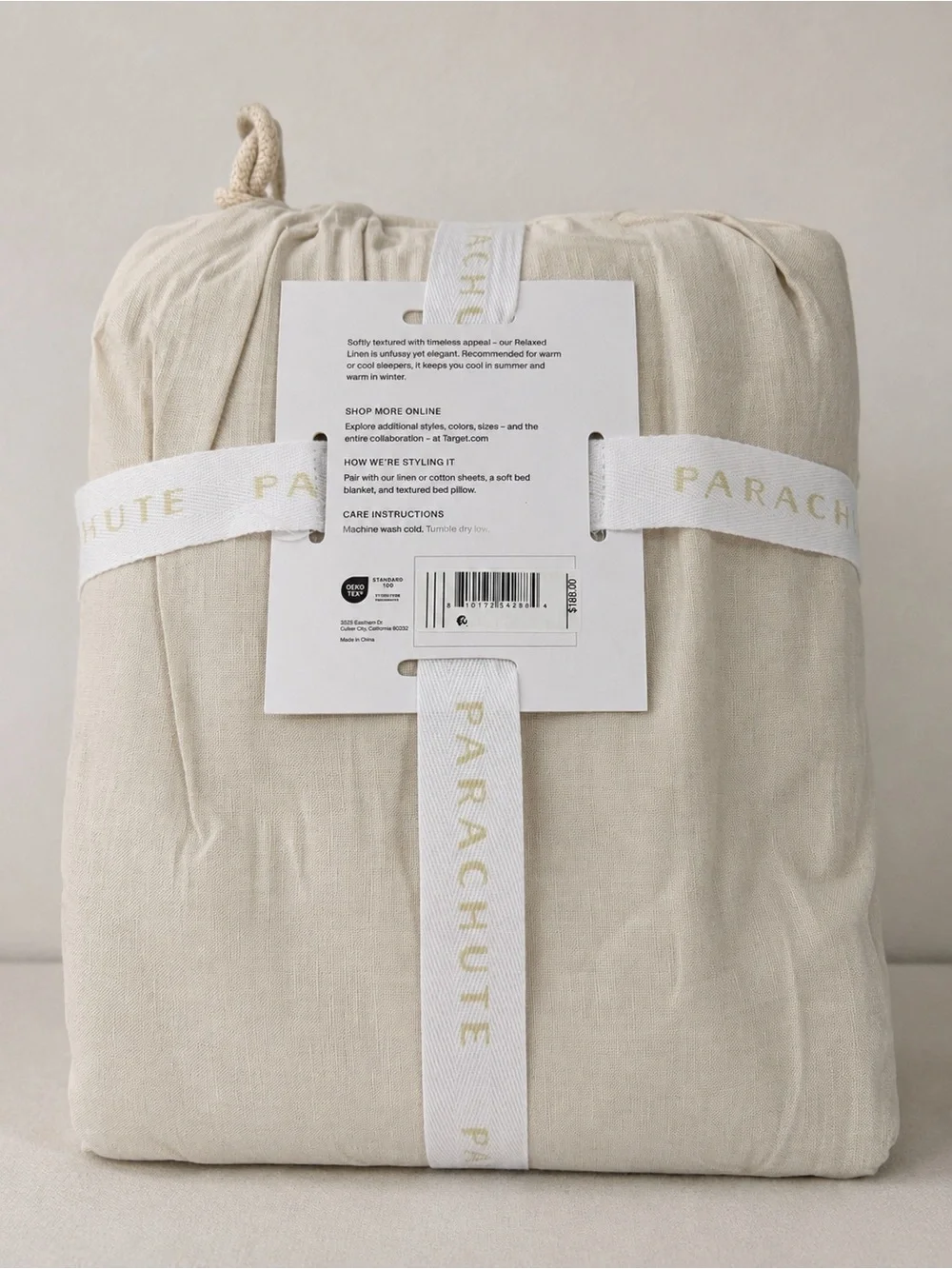 Parachute for Target Relaxed Linen Duvet Cover Set Full/Queen Parchment NWT